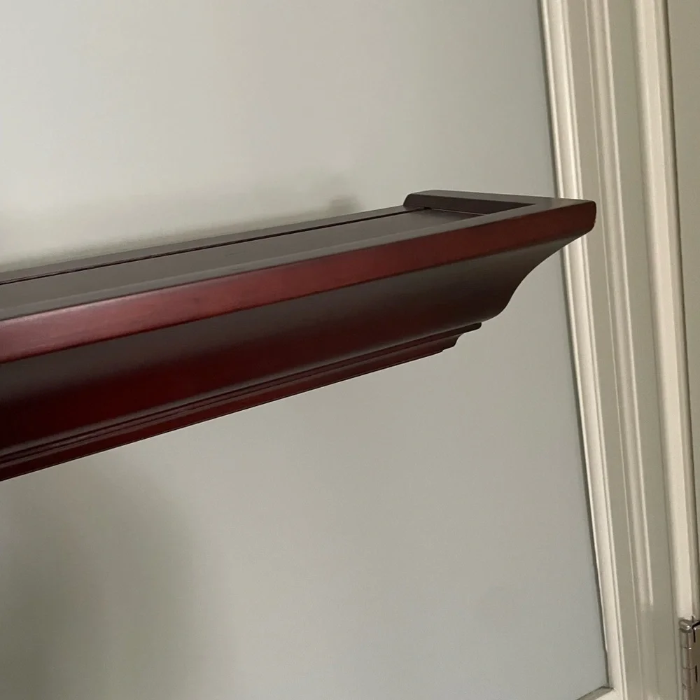 Floating Faux Wood Wall Shelf (1) 18x5x3 1 cherry Display Shelf
